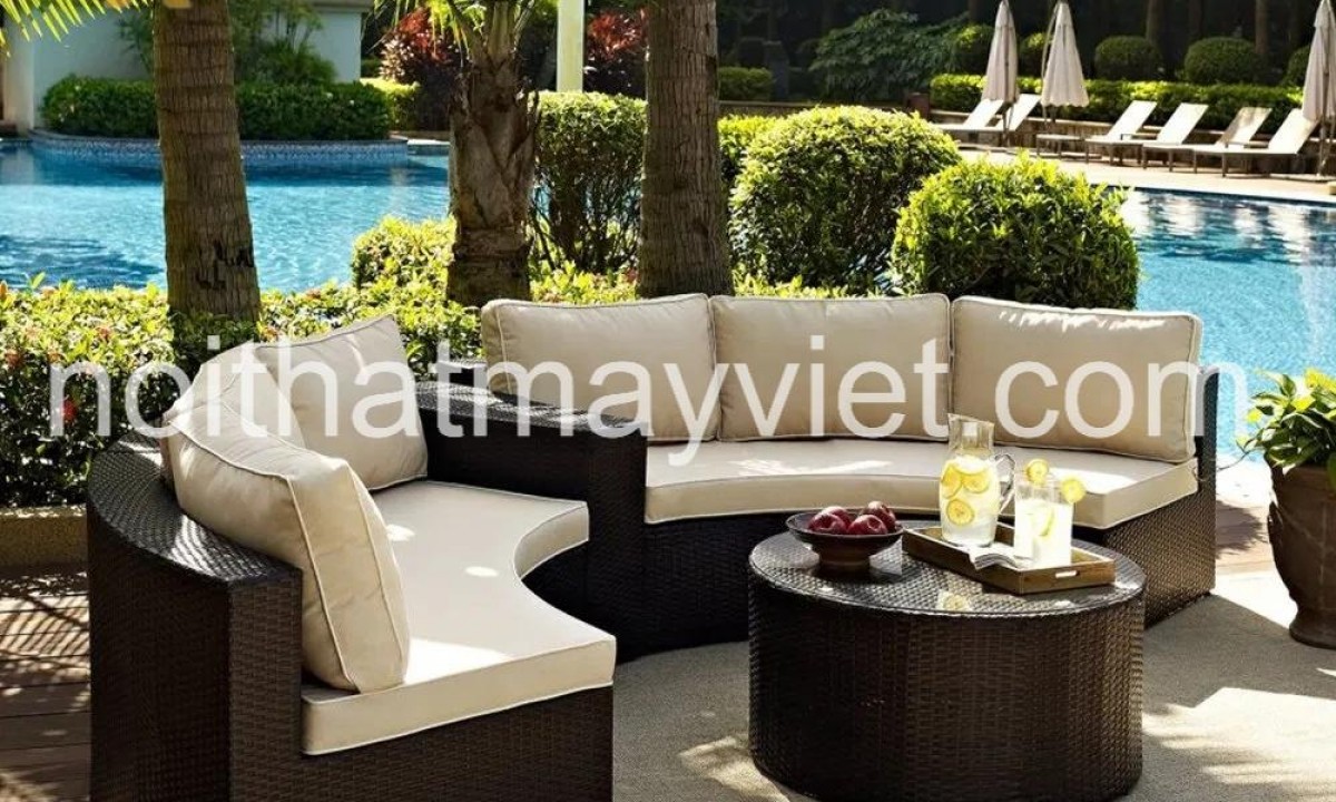 Bàn Ghế Sofa Mây Tre BGSF0031
